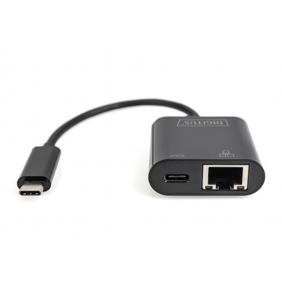 Digitus USB Type-C™ Gigabit Ethernet adapter with Power Delivery support