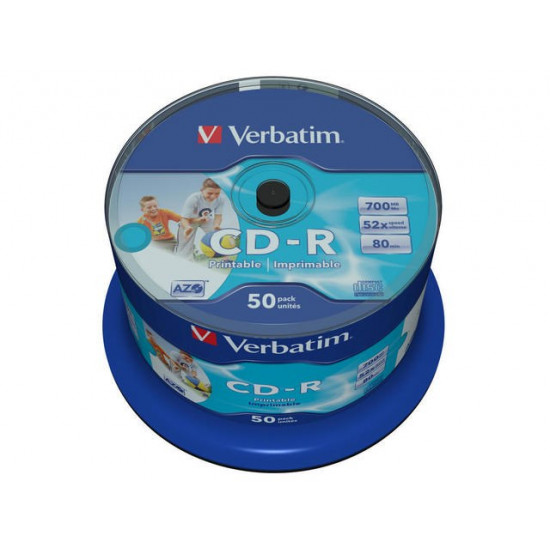 Verbatim CD-R AZO Wide Inkjet Printable no ID 700 MB 50 pc(s)