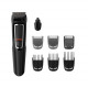 Philips Multigroom series 3000 8-in-1, Face and Hair MG3730/15 8 tools Self-sharpening steel blades Up to 60 min run time Rinseable attachments