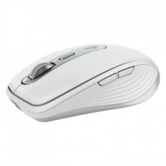  Logitech MX Anywhere 3S Mouse - RF Wireless + Bluetooth, Laser, 8000 DPI, Pale Grey (White)