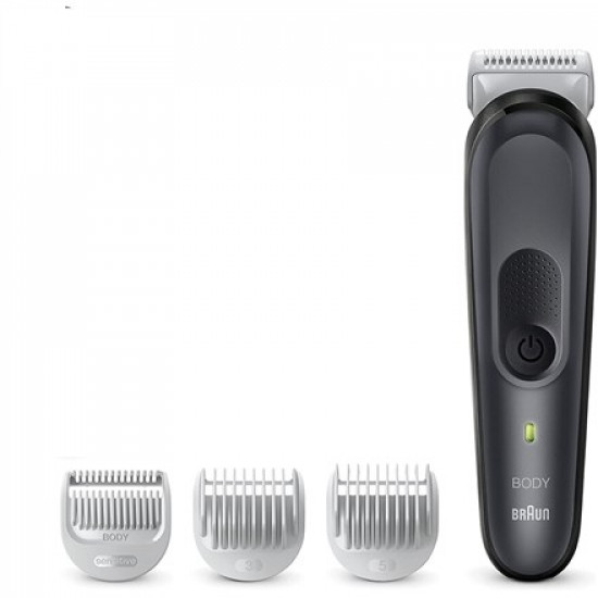 Braun | BG3350 | Body Groomer | Cordless and corded | Number of length steps | Number of shaver heads/blades | Black/Grey