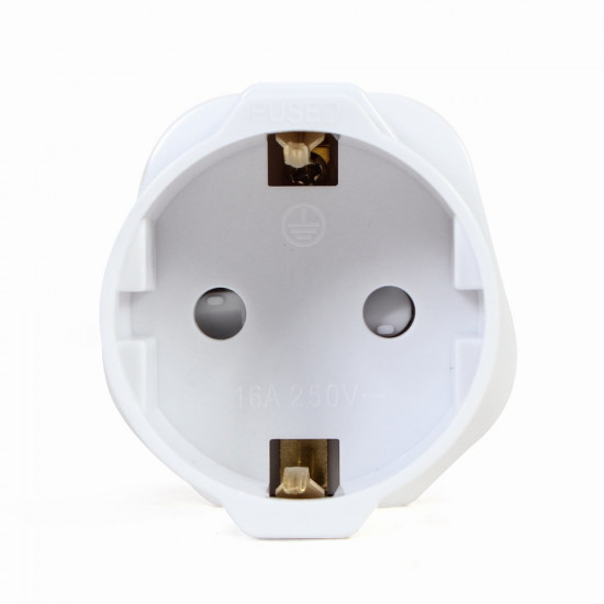 Gembird A-AC-EUFUKM-01 AC power adapter, EU Schuko socket to UK plug, 13 A