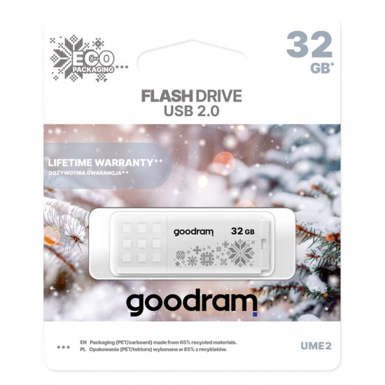 GOODRAM FLASHDRIVE 32GB UME2-WINTER WHITE USB 2.0