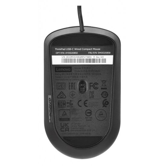 Lenovo 4Y51D20850 mouse Ambidextrous USB Type-C Optical 2400 DPI