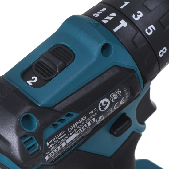 Makita DHP483Z drill 1700 RPM Black, Blue