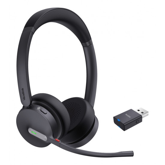 Yealink WH64 Hybrid Dual Teams Headset Wireless Head-band Office/Call center Micro-USB Bluetooth Black