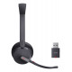 Yealink WH64 Hybrid Dual Teams Headset Wireless Head-band Office/Call center Micro-USB Bluetooth Black