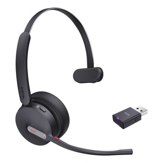 Yealink WH64 Hybrid Mono Teams Headset Wireless Head-band Office/Call center Micro-USB Bluetooth Black