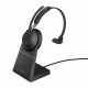 Jabra Evolve2 65 USB-A UC Mono with Charging Stand - Black