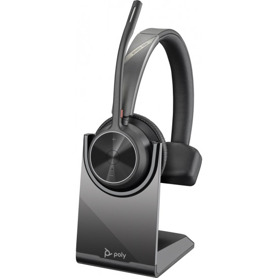 POLY Voyager 4310 UC Monaural Headset +BT700 USB-A Adapter +Charging Stand