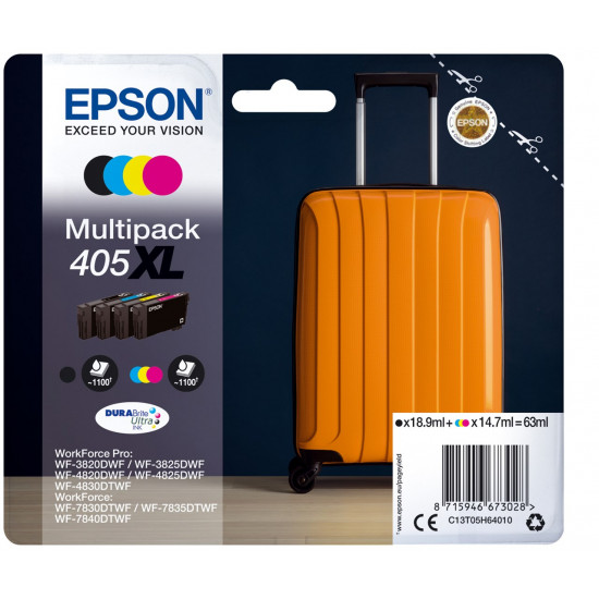 Epson 405XL DURABrite Ultra ink cartridge 1 pc(s) Original High (XL) Yield Black, Cyan, Magenta, Yellow