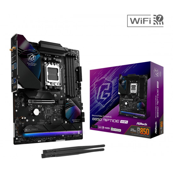 Motherboard B850 Phantom Gaming Rip tide WiFi AM5 4DDR5 ATX