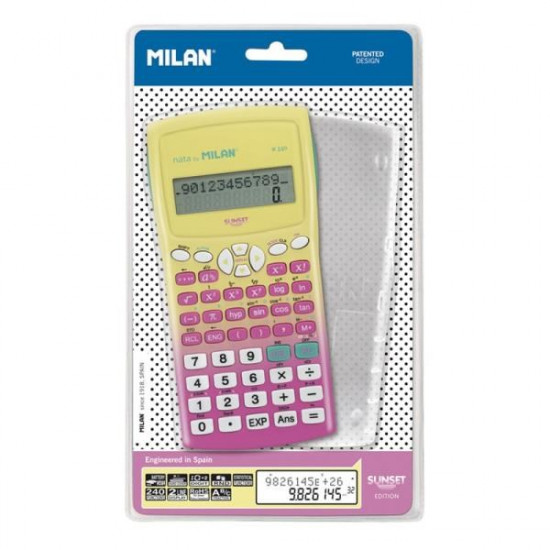 Scientific calculator 240 functions Sunset pink. MILAN