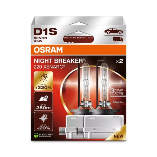 OSRAM D1S XENARC NIGHT BREAKER 220 - 3-year warranty