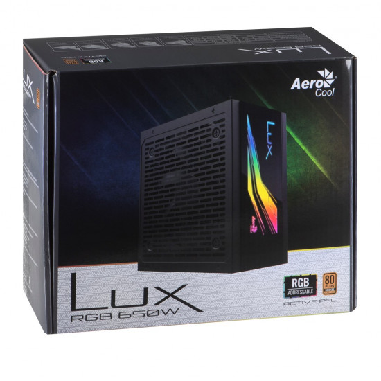 Aerocool LUX RGB 650M power supply unit 650 W Black