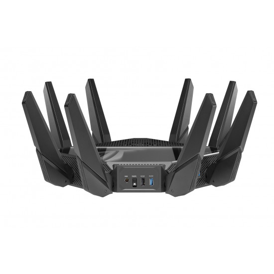 ASUS ROG Rapture GT-AXE16000 wireless router 10 Gigabit Ethernet Tri-band (2.4 GHz / 5 GHz / 6 GHz) Black