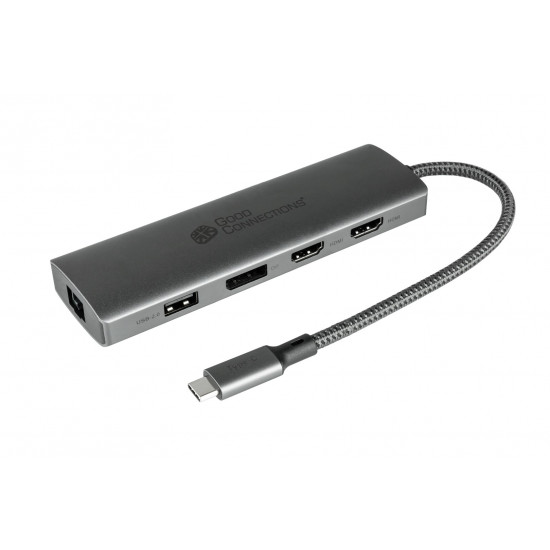 Alcasa HUB-C001A interface hub USB Type-C 5000 Mbit/s Anthracite