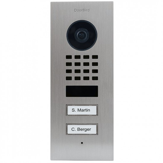 DoorBird D1102V IP Vid. Türst. V4A Edels. 2Ruftasten Unterputz