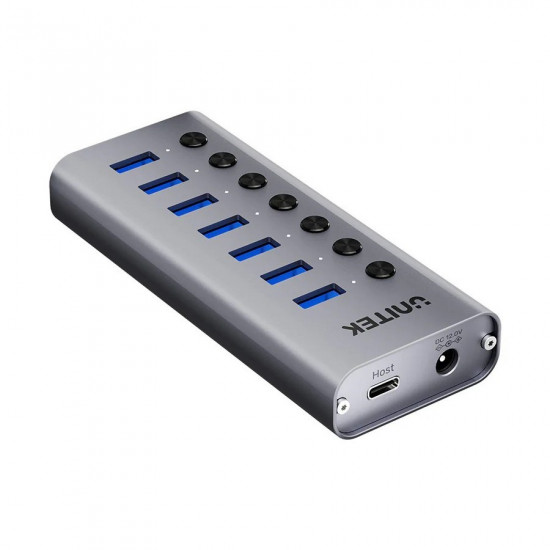 USB-A 3.0 5 Gbps hub with 7-in-1 switch Unitek H1314A01-EU