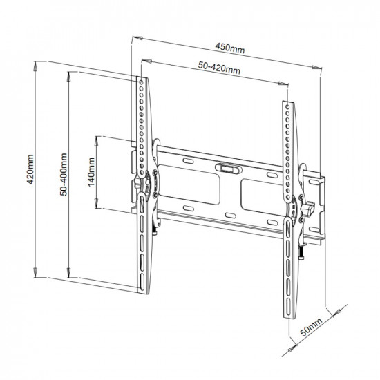 Techly 23-55 Wall Bracket for LED LCD TV Tilting ICA-PLB 131M