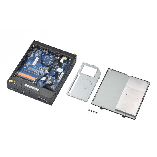 Shuttle XPC slim Barebone DS50U7, i7-1355U, 2x LAN (1x 2.5Gbit ,1x 1Gbit), 1xCOM,1xHDMI,1xDP, 1x VGA, fanless, 24/7 permanent operation