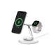 Belkin WIZ009VFWH-V2 - magnetic 3-in-1 wireless charging stand with Qi2 15W, white