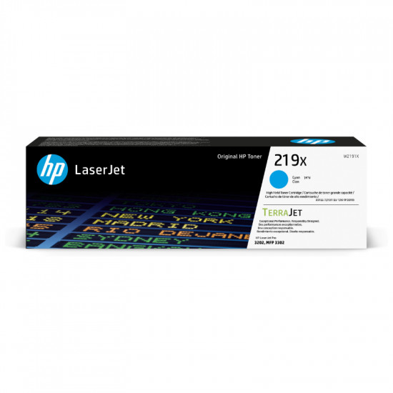 HP TerraJet original toner W2191X, HP 219X, cyan, 2500p, high capacity