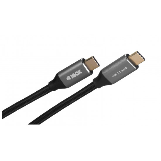 I-BOX USB C/USB C, 1 m USB cable 3.2 Gen 2 (3.1 Gen 2) Black