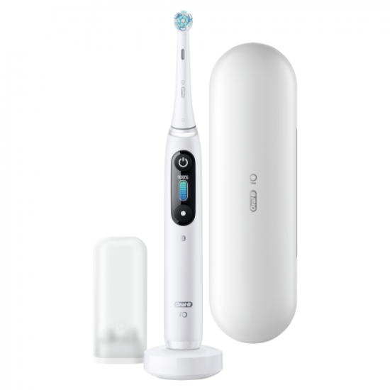 Oral-B | Electric Toothbrush | iO8 Series | Rechargeable | For adults | Number of brush heads included 1 | Number of teeth brushing modes 6 | White Alabaster