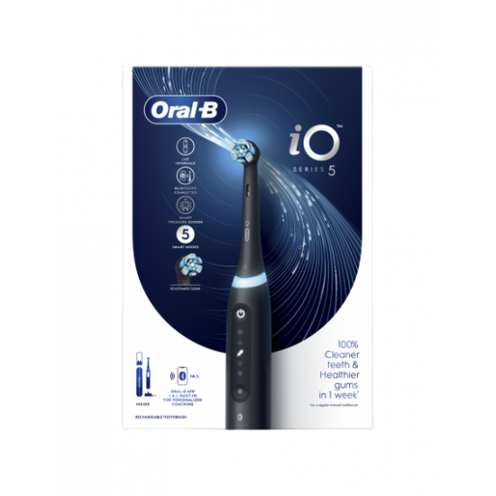 Oral-B | Electric Toothbrush | iO5 | Rechargeable | For adults | Number of brush heads included 1 | Number of teeth brushing modes 5 | Matt Black