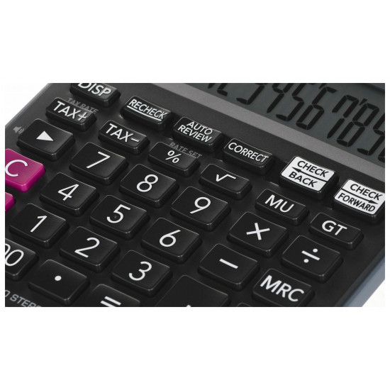 CASIO CALCULATOR OFFICE MJ-120D PLUS BLACK , 12 DIGIT DISPLAY