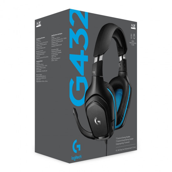 Logitech G G432 7.1 Surround Sound Wired Gaming Headset