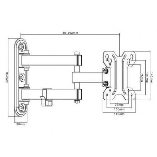 Maclean MC-740 TV mount 13-23 Maclean MC-740 30kg, max vesa 100x100