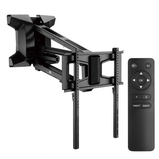 Maclean MC-891 Electric TV Wall Mount Bracket with Remote Control Height Adjustment 37'' - 70 max. VESA 600x400 up to 35kg Above Fireplace Mount Sturdy