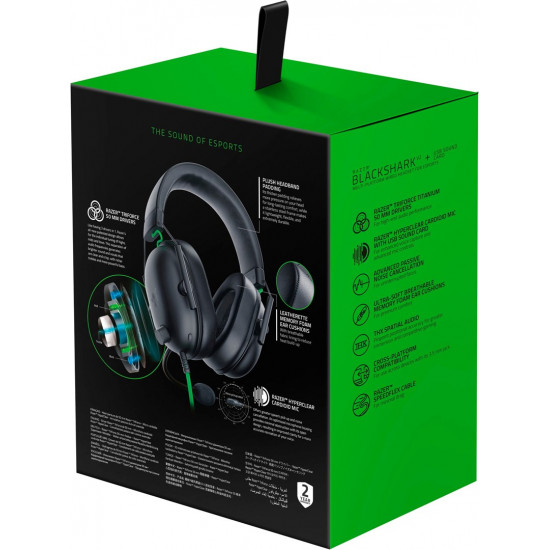 Razer Blackshark V2 X Headset Wired Head-band Gaming Black, Green