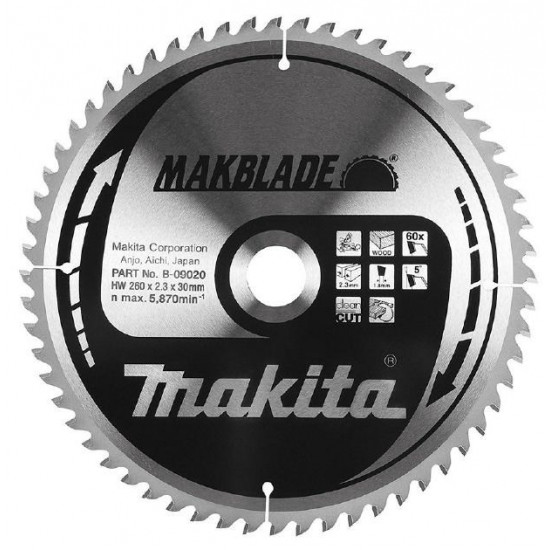 MAKITA CIRCULAR SAW BLADE 260x30x 24z TO 2704