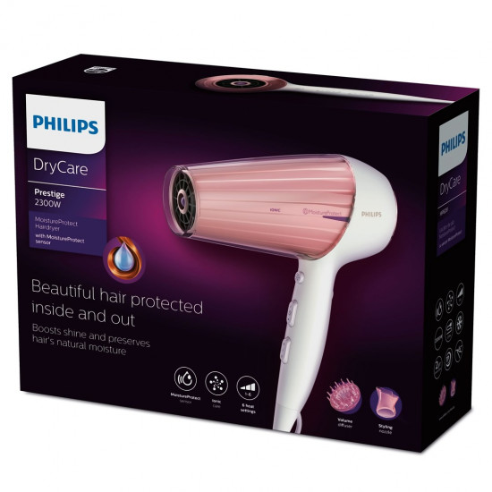 Philips DryCare HP8281/00 hair dryer 2300 W Pink, White