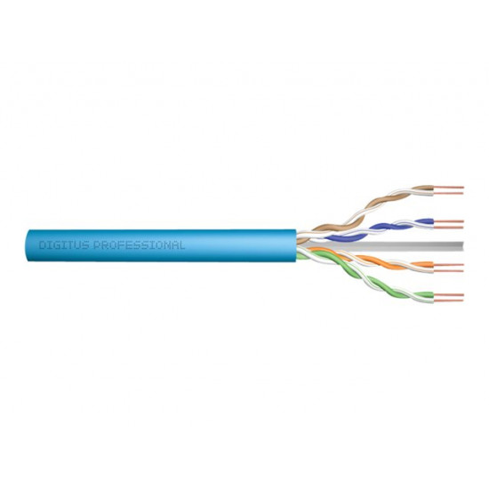 DIGITUS DK-1614-A-VH-5 CAT 6A U-UTP installation cable 500MHz Dca EN 50575 AWG 23/1 500m drum sx blue