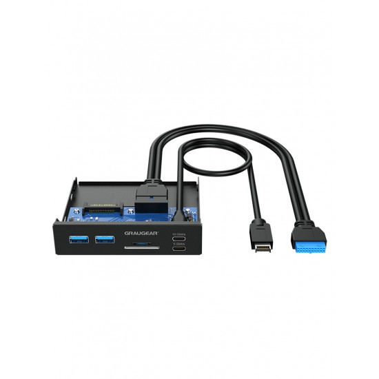 Graugear Multi Front Panel with USB Hub + Card Reader