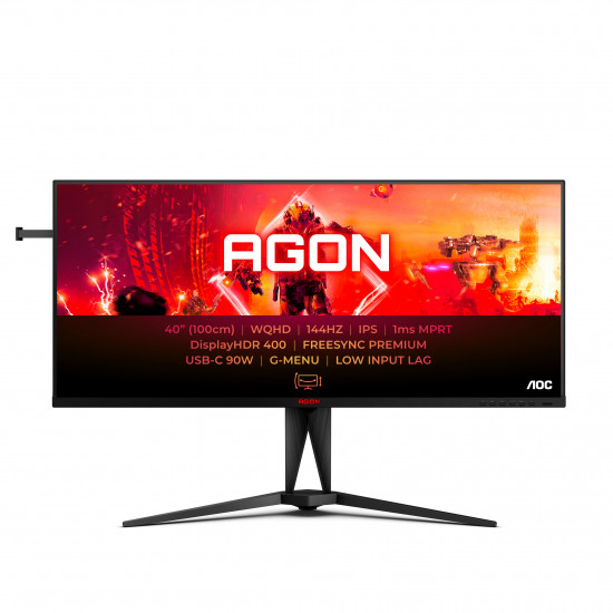 AOC AG405UXC | IPS | WQHD | 21:9 | 144 Hz | 1 ms | 3440 x 1440 pixels | 350 cd/m² | HDMI ports quantity 2 | Black