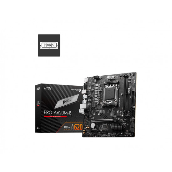 MSI PRO A620M-B motherboard AMD A620 Socket AM5 micro ATX