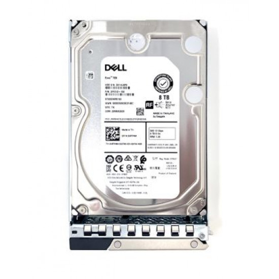 8TB Dell Enterprise Series (ST8000NM0185), 3.5 LFF, Dual Port SAS-12Gbps, 7.2K RPM 512e Internal HDD (w/ Dell Caddy)