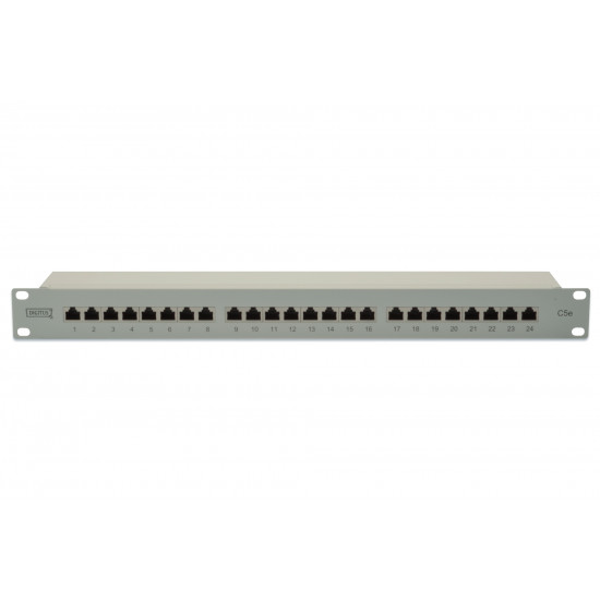 Digitus | Patch Panel | DN-91524S | White | Category: CAT 5e; Ports: 24 x RJ45; Retention strength: 7.7 kg; Insertion force: 30N max | 48.2 x 4.4 x 10.9 cm