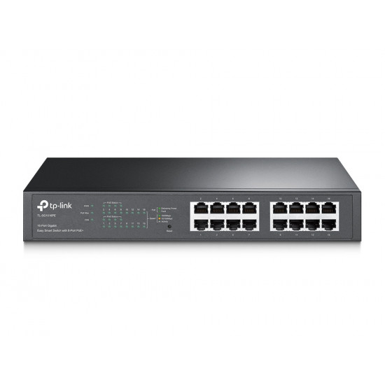 TP-LINK | Switch | TL-SG1016PE | Web Managed | Desktop/Rackmountable | Gigabit Ethernet (copper) ports quantity 16 | PoE+ ports quantity 8 | 36 month(s)