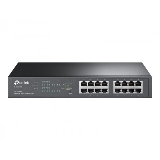 TP-LINK | Switch | TL-SG1016PE | Web Managed | Desktop/Rackmountable | Gigabit Ethernet (copper) ports quantity 16 | PoE+ ports quantity 8 | 36 month(s)