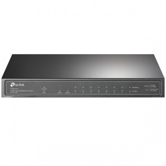 TP-LINK | Switch | TL-SG1210P | Unmanaged | Desktop | Gigabit Ethernet (copper) ports quantity 1 | SFP ports quantity 1 | PoE+ ports quantity 8 | 36 month(s)