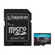 Kingston | microSD | Canvas Go! Plus | 256 GB | MicroSD | Flash memory class 10 | SD Adapter