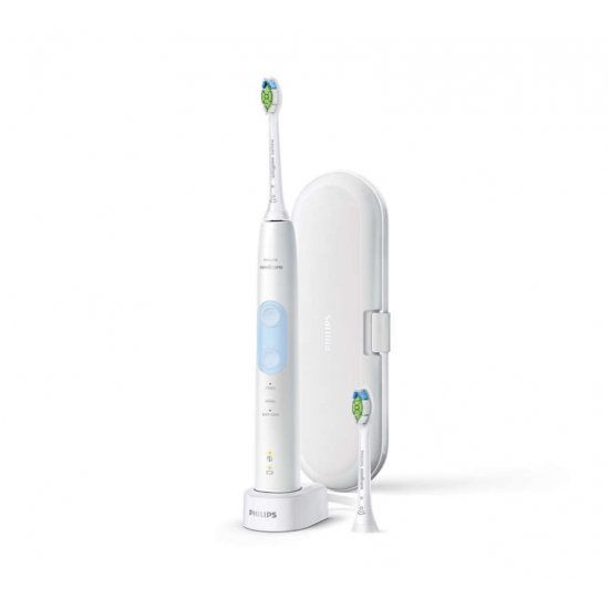 Philips | Sonicare ProtectiveClean 5100 Electric Toothbrush | HX6859/29 | Rechargeable | For adults | Number of brush heads included 2 | Number of teeth brushing modes 3 | Sonic technology | White/Light Blue