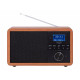 Adler | Radio DAB+ Bluetooth | AD 1184 | Alarm function | Black/Brown