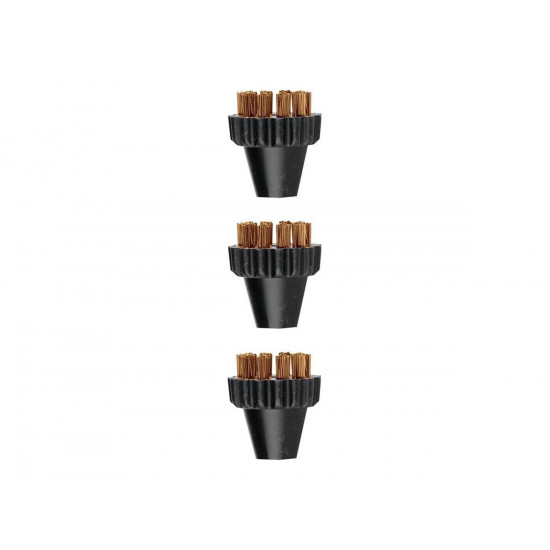 Polti | 3 Small Brass Bristles Brushes Kit | PAEU0297 Vaporetto Lecoaspira Unico